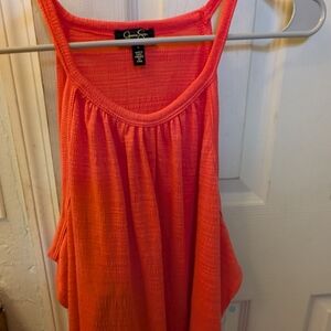 Jessica Simpson Vibrant Orange Tank Top
